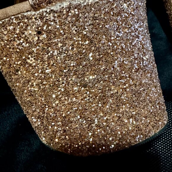 Pleaser Rose Gold Glitter Platforms Size 9 - Picture 5 of 6